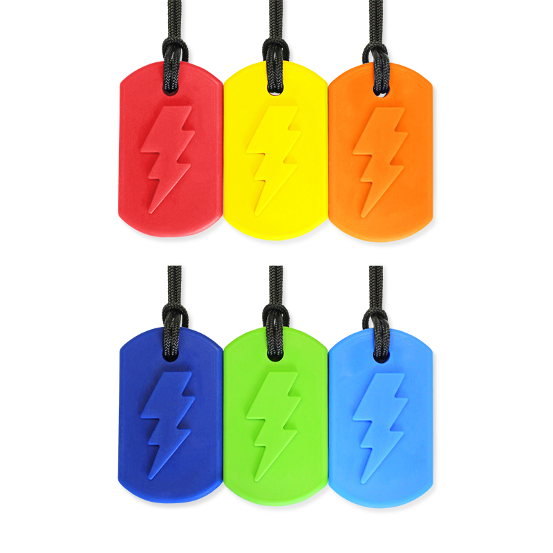 CalmNest Bolt Bite Lightning Chew Necklace